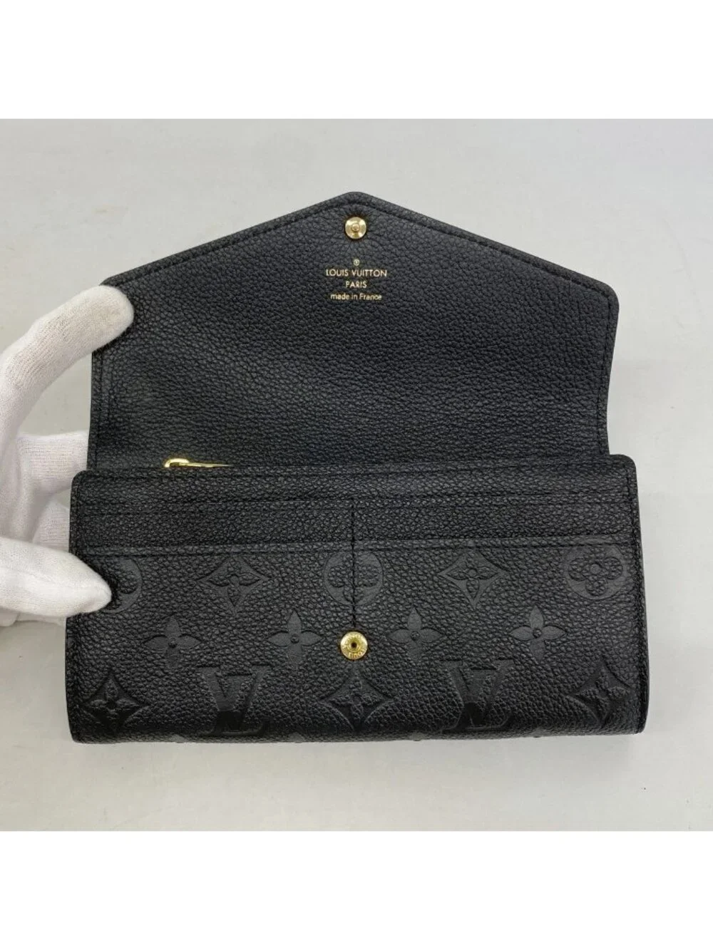 Louis Vuitton Wallet Monogram Empreinte Portefeuille Sarah Noir